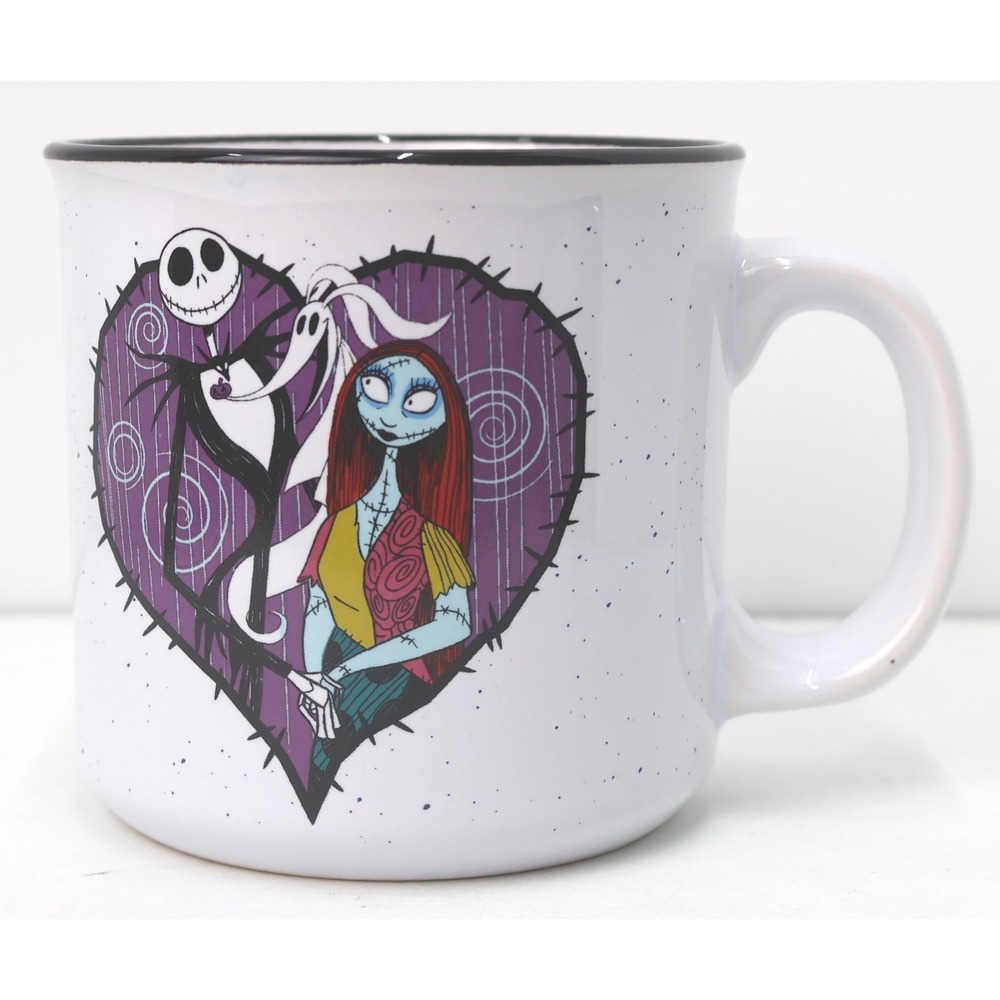 Silver Buffalo Nightmare Before Christmas Mug 20oz White Excellent Jack Sally
